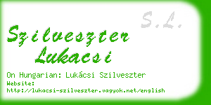 szilveszter lukacsi business card