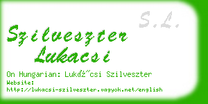 szilveszter lukacsi business card